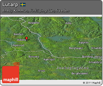 Satellite Panoramic Map of Lutarp