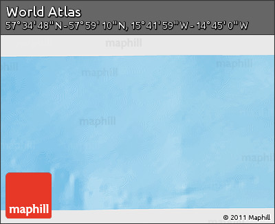 Shaded Relief 3D Map of the Area around 57° 46' 59" N, 15° 13' 29" W