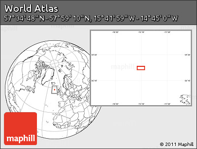 Blank Location Map of the Area around 57° 46' 59" N, 15° 13' 29" W