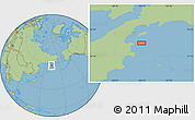 Savanna Style Location Map of the area around 57° 46' 59" N, 164° 7' 30" E