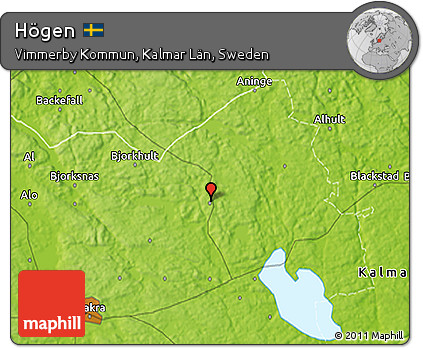 Physical 3D Map of Högen