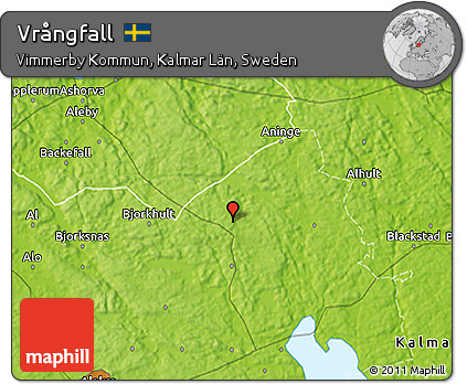 Physical 3D Map of Vrångfall