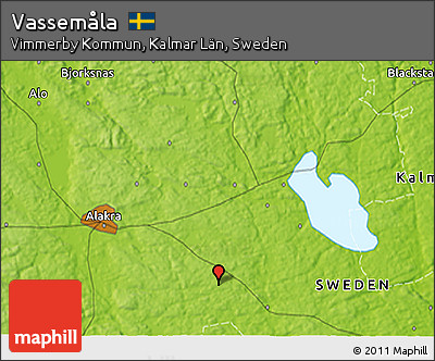 Physical 3D Map of Vassemåla