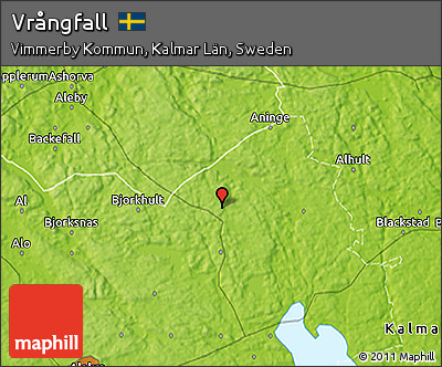 Physical 3D Map of Vrångfall
