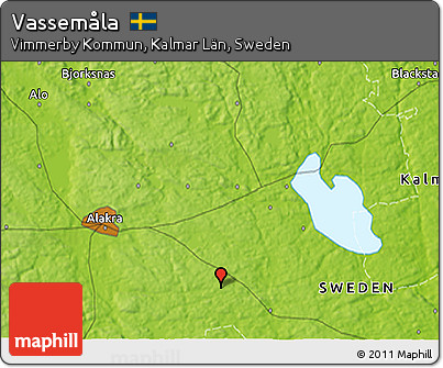 Physical 3D Map of Vassemåla