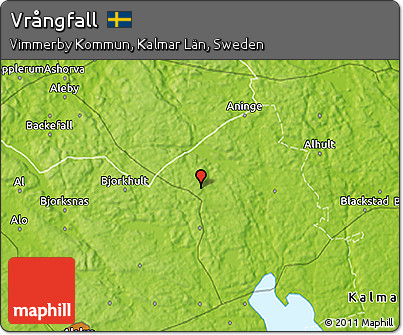 Physical 3D Map of Vrångfall