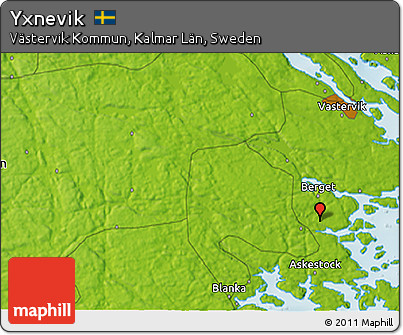 Physical 3D Map of Yxnevik