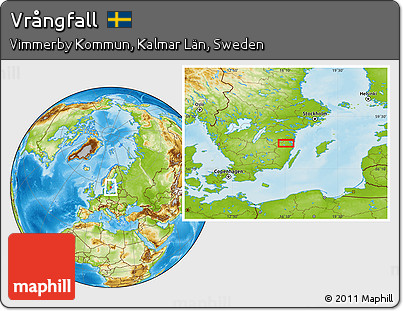 Physical Location Map of Vrångfall