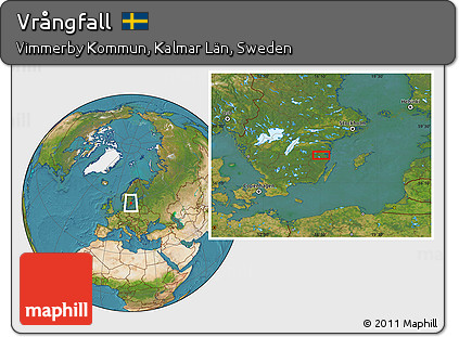 Satellite Location Map of Vrångfall