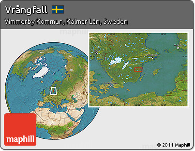 Satellite Location Map of Vrångfall