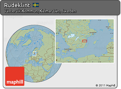 Savanna Style Location Map of Rudeklint, hill shading