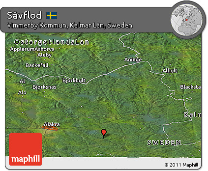 Satellite Panoramic Map of Sävflod