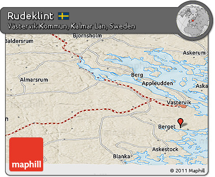 Shaded Relief Panoramic Map of Rudeklint