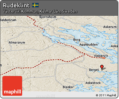 Shaded Relief Panoramic Map of Rudeklint
