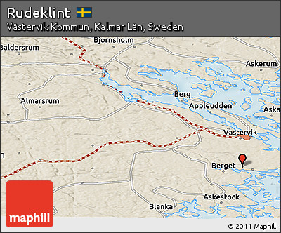 Shaded Relief Panoramic Map of Rudeklint