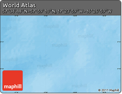 Shaded Relief Map of the Area around 57° 46' 59" N, 16° 55' 29" W