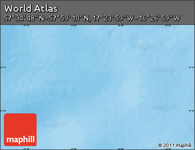 Shaded Relief Map of the Area around 57° 46' 59" N, 16° 55' 29" W