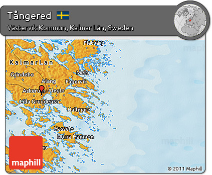Political 3D Map of Tångered