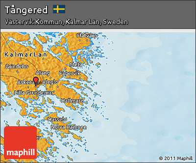 Political 3D Map of Tångered