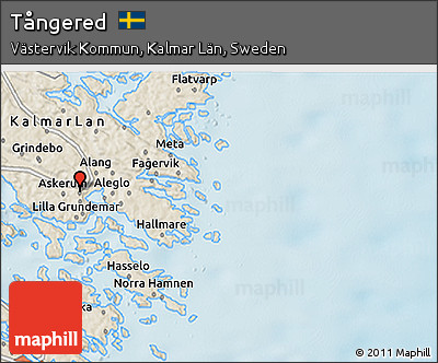 Shaded Relief 3D Map of Tångered