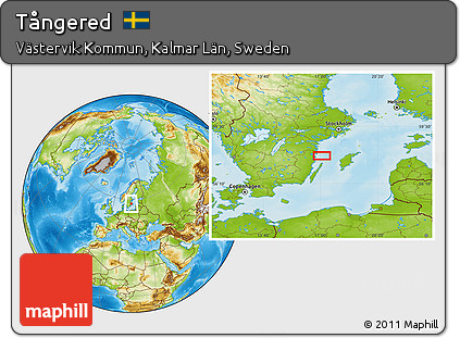Physical Location Map of Tångered