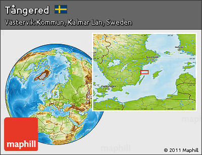 Physical Location Map of Tångered