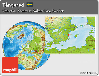 Physical Location Map of Tångered
