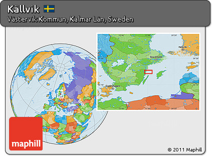 Political Location Map of Källvik