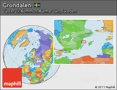 Political Location Map of Gröndalen