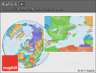 Political Location Map of Källvik