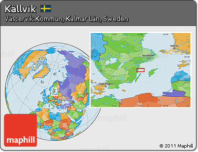Political Location Map of Källvik