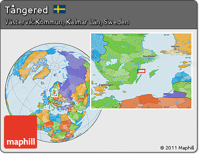 Political Location Map of Tångered