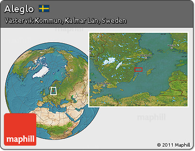 Satellite Location Map of Aleglo