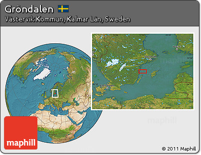 Satellite Location Map of Gröndalen