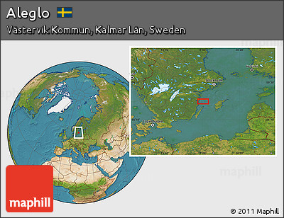 Satellite Location Map of Aleglo