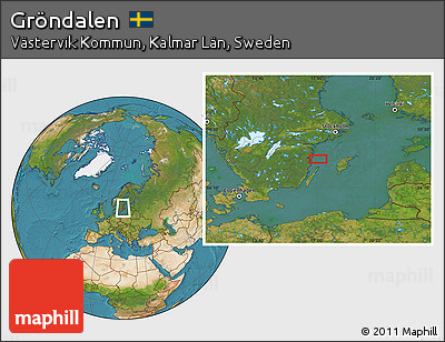 Satellite Location Map of Gröndalen