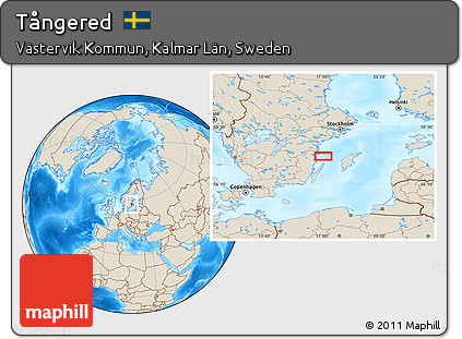 Shaded Relief Location Map of Tångered