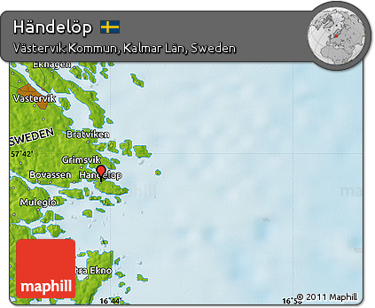 Physical Map of Händelöp