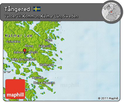 Physical Map of Tångered