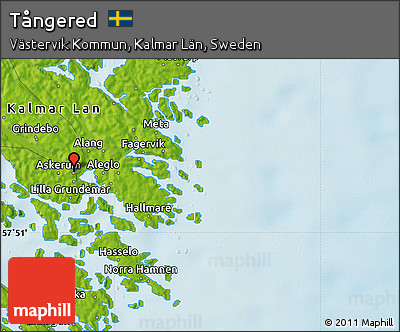 Physical Map of Tångered