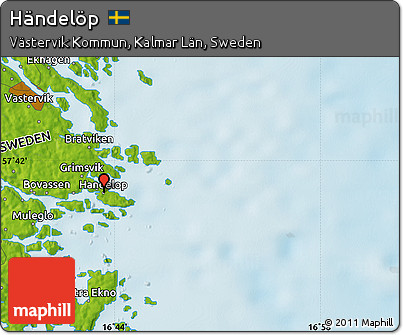 Physical Map of Händelöp