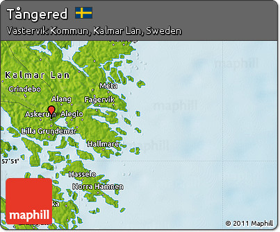 Physical Map of Tångered