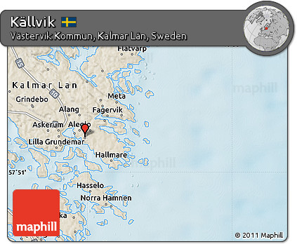 Shaded Relief Map of Källvik