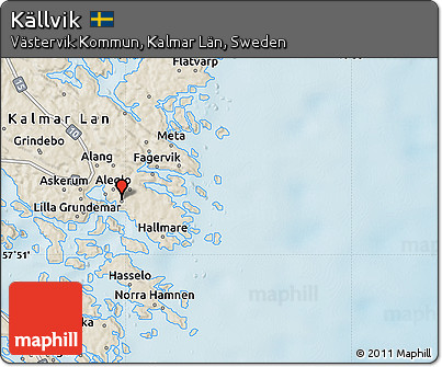 Shaded Relief Map of Källvik
