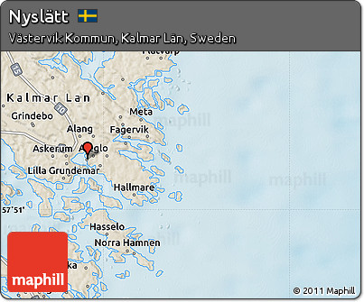 Shaded Relief Map of Nyslätt
