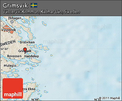 Shaded Relief Map of Grimsvik