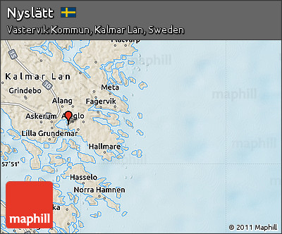 Shaded Relief Map of Nyslätt