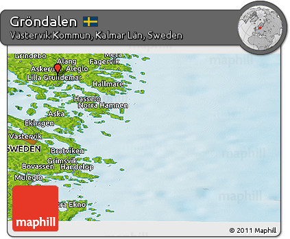 Physical Panoramic Map of Gröndalen