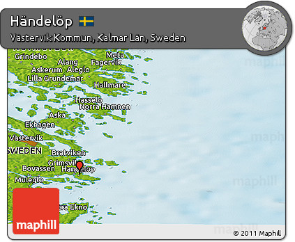 Physical Panoramic Map of Händelöp