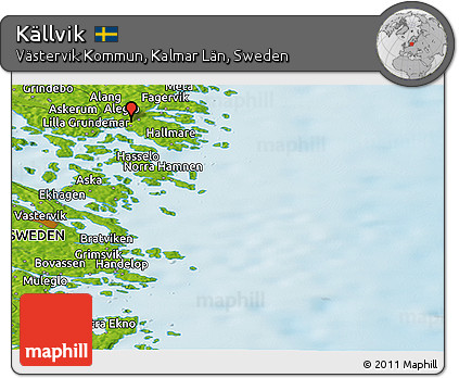 Physical Panoramic Map of Källvik